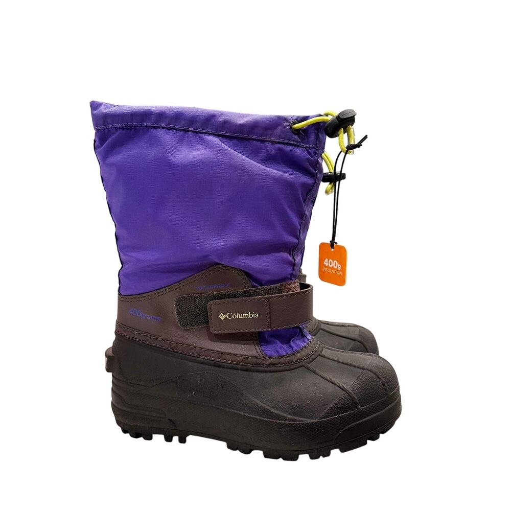 Columbia Youth Powderbug Plus II Waterproof Snow Boots 400g Purple Size 1 Youth
